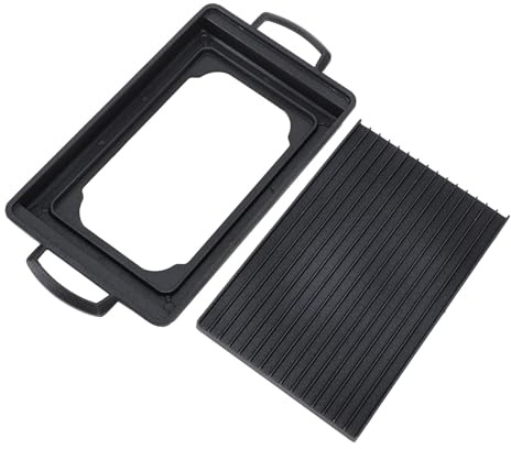 Mini Gril de Barbecue, Poêle à Charbon de Bois Multifonctionnel à Chauffage Rapide en Alliage d'aluminium Facile à Nettoyer pour les Voyages (Rectangulaire)