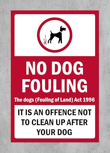 No dog fouling prohibition sign - 3mm Aluminium sign (300mm x 200mm)