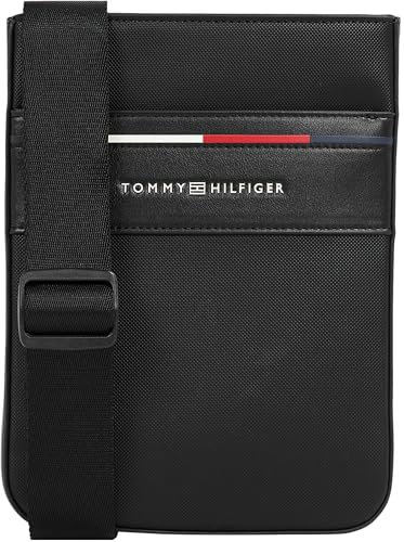 Tommy Hilfiger Herren Crossbody Bag Tasche Foundation Mini Crossover Klein, Schwarz (Black), Einheitsgröße