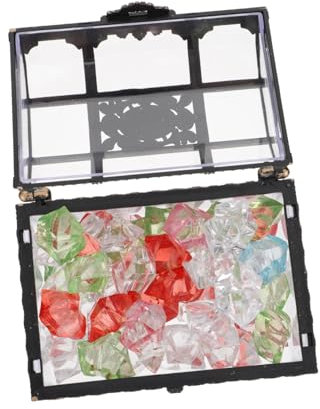 BESTonZON 1 Set Piratenkiste Schmuckspielset Acryl Edelstein Spielzeug Edelstein Spielzeug Piraten Edelsteine Kinderspielzeug Mehrfarbige Perlen Acryl Piraten Diamanten Edelsteine