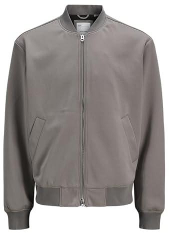 JACK & JONES Chaqueta Bomber Jcorecharge para hombre, Franela gris, L
