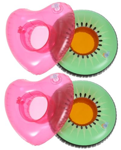 TOYANDONA 8piezas Portavasos Inflables para Bebidas De Piscina Diseño De Caricatura Soporte Flotante para Fiestas La Playa y Eventos Tropicales