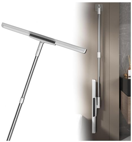 RYJYQYX Escoba De Silicona, con Cepillo Y 2 Raspadores, Mango Ajustable De 125 Cm Magic Broom Sweeper, Escoba Mágica para Suelos Lisos,Alfombras,Ventanas