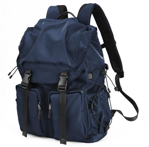 BJIAX Vintage Business Laptop Rucksack für Männer/Frauen, 30L wasserdichter Rucksack Fits 15.6 Zoll Computer, Laptop und Notebook Casual Rucksack Daypack für Arbeit Tägliche Reise, Blau