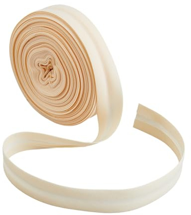 Hobbspring 20m Einfach Gefaltetes Schrägband 20mm Breit Beige Vorgefaltete Bindeband Polyester Schrägband Saumband Zum Nähen Dekoration Säumen Und Nähen