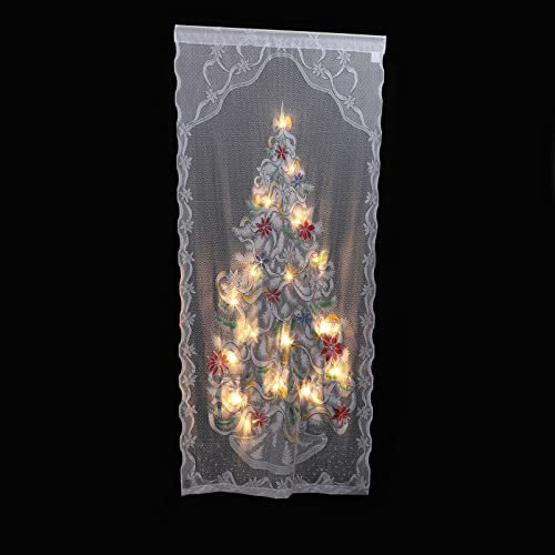 TOPBATHY Kompakte Weihnachten Vorhang Glowing Weihnachten Spitze Einfach Zu Bedienen