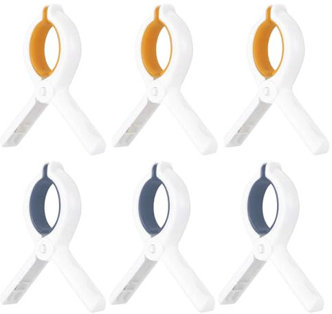 Set di 6 mollette per asciugamani per sedia a sdraio da spiaggia, pinze da bagno, biancheria da letto e vestiti