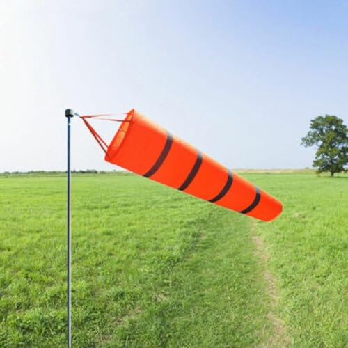 Windsack mit Sockentasche für einfache Installation an Stangen, 150 cm lang, perfekt geeignet für Flughafen-Umgebungen