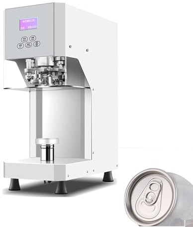QLXYYFC Can Seamer Machine With Panel And Counter Can Sealer,Tin Can Sealer Bottle Can Capping Tools Height Adjustable(White,220V)