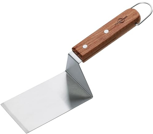 KÜCHENPROFI Tavolozza per barbecue TEXAS, strumento professionale per barbecue in acciaio inox di alta qualità con manico in palissandro, lunghezza 24 cm, accessorio ideale per barbecue