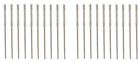 Hklshyd 40 Pièces Séries 0,8 mm Enduit de Diamant Pointe Pointe Foret Hélicoïdal pour Carreaux de Pierre de En Verre