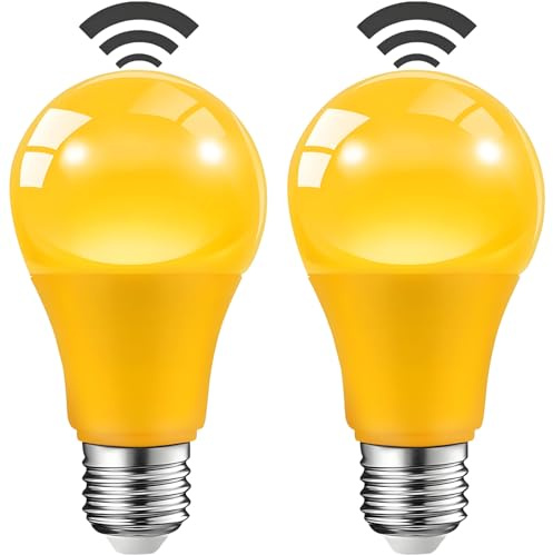 Vanpus 2 Stück E27 LED Glühbirne mit Bewegungsmelder, Warmweiß Filament 2700K 9W Lichtsteuerung Radarlampe Automatische Erkennung