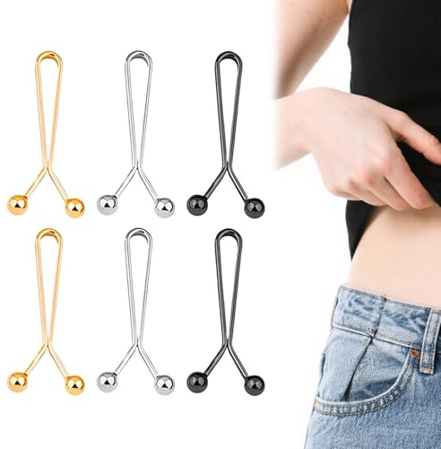 6 Piecès Bouton De Jeans, Epingles À Boutons Pour Jeans, Pearl Jean Épingles À Boutons Ensembles, Bouton Jean Ajustable Pour Les Pantalons, Les Jupes Et Les Jeans