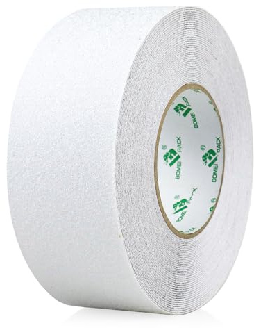 BOMEI PACK Strisce Antiscivolo per Scale, Nastro Adesivo Antiscivolo per Esterni Interni,Nastro Antiscivolo Autoadesivo,Nastro Antiscivolo per Gradini (50mm x 10 m)