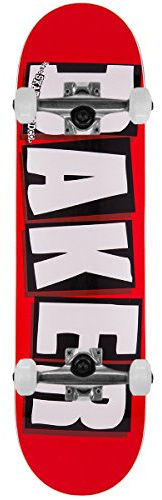 BAKER Skateboard Complete Brand Logo White 8.125 Raw Trucks Assembled
