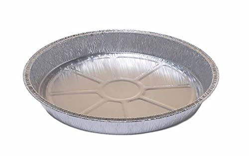 Cuki Expert - Vaschetta Tonda Alluminio - Teglie usa e getta alluminio - Teglie rotonde Alluminio - per forno tradizionale e microonde - Ø 28,9cm - H 4cm - 2210cc - 100pz