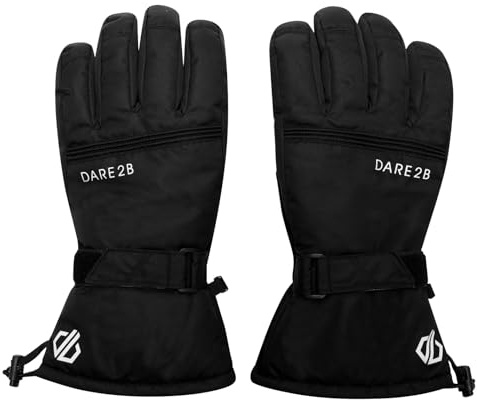 Dare 2b Veracity - Guantes de esquí y Snowboard para Hombre (Impermeables y Transpirables, aislantes, con Palma y Pulgares), Hombre, Color Negro, tamaño Medium