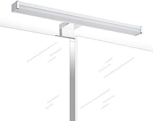 Oktaplex lighting Nusa 8W 40cm | LED Spiegelleuchte Klemmleuchte warmweiß Badezimmer | Spiegellampe IP44 Bad | 640lm 3000K warmweiss