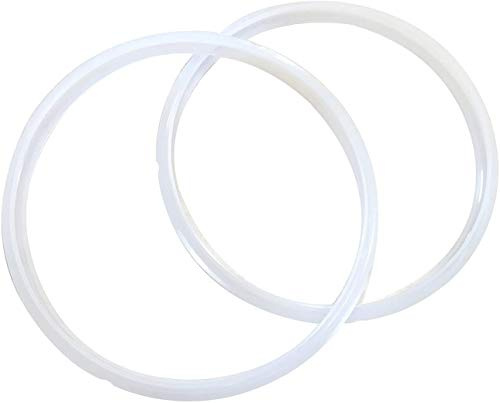 Power Pressure Cooker Sealing Ring Clear Color Multi-Cooker Rubber Gaskets for Many 5 Liter 6 Liter 5 Quart and 6 Quart Models, Set of 2