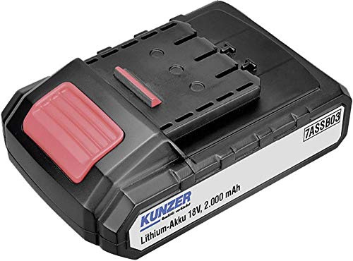 KUNZER 7ASSB03 Lithium-Akku 18V, 2000 mAh, Power-Pack, Verwendungszweck | für KUNZER Akku-Schlagschrauber 7ASS03, KUNZER Akku-Fuchsschwanz 7AFS01