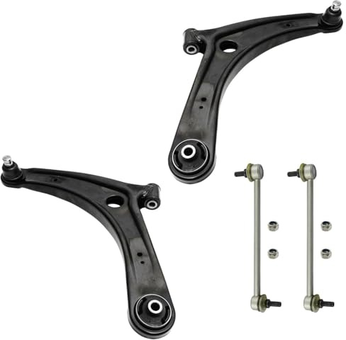 2x Querlenker 2x Koppelstange Vorderachse für Mitsubishi ASX Lancer MK8 Outlander für Citroen C-Crosser C4 Aircross für Peugeot 4007 4008