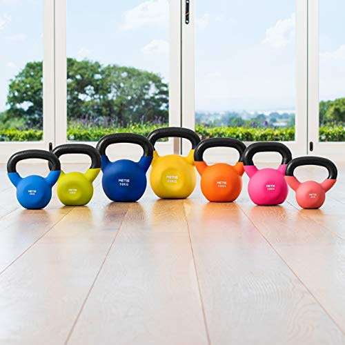 FORZA Neoprene Kettlebells [4-28kg] | Exercise Equipment For Home Training & Gym Fitness – Heavy Lifting Kettlebell Weights | Cast Iron Kettlebell