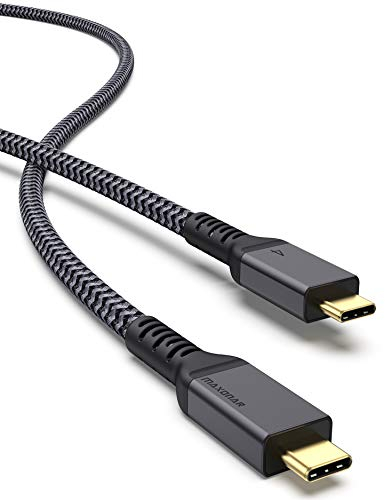 Maxonar Thunderbolt 4 Kabel 2m/40Gbps, TB4 USB C 4.0 Kabel Unterstützt 1x8K 60hz oder doppelten 4K60hz-Monitor,für i-Phone 15 Pro/Max Macbook air/Pro M1 M2,Mac Studio,Studio Display,SSD,eGpu,Dock