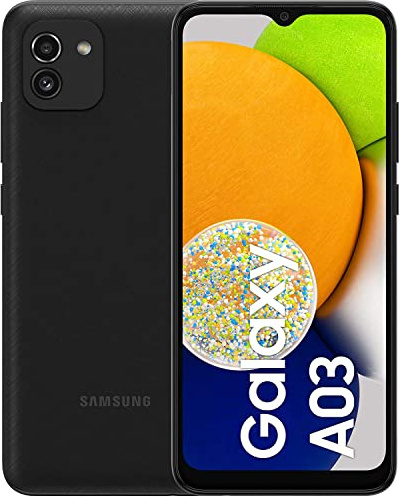 SAMSUNG Galaxy A03 - Noir - 64Go - 4Go RAM- Android 11 - Ecran 6.5'' HD+ Filtre lumière bleue