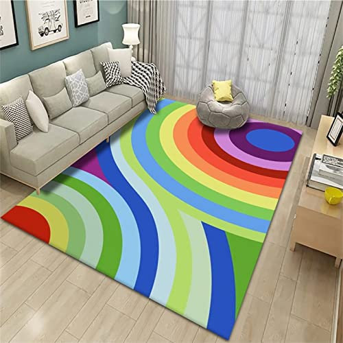 DJHWWD Terrassenteppich Farbe Balkon Teppich Wasserfest Auslegware Teppichboden Geometrisches MusterSchlafzimmerwaschbar 130x190cm korridor Teppich Hall Teppiches