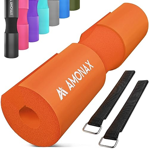 Amonax langhantel polster, extra dicke nackenpolster langhantel- Barbell Pad nackenschutz für hip thrust und squat, und andere Übungen, Fitness, Krafttraining für Männer und Frauen (Schwarz)