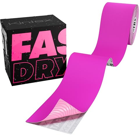 Kintex FastDry Kinesiologie Tape 5 cm x 5 m, wasserfest & schnelltrocknend | FastDry Kinesiologietape aus Kunstseide – schnelltrocknend, wasserfest und hautfreundlich für Sport und Physiotherapie