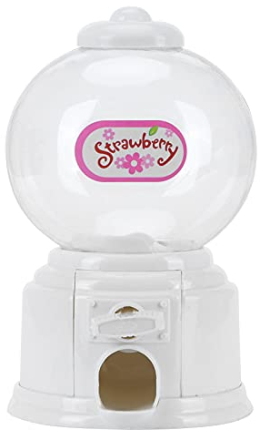 Machine à Bonbons, Distributeur De Mini Boules De Gomme Portable Distributeur De Chewing-gum Amusant Distributeur De Bonbons à Noix Cadeau De Fête D'anniversaire Jouets Pour Garçons Filles(Blanc)