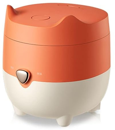 SilteD Cute Mini Electric Rice Cooker With Keep Warm Function Non-Stick Inner Pot Home Food Cooking Machine Make Rice & Steam Healthy Food & Vegetable,Orange