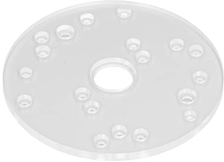 LOCADENCE Offset Router Plate, Guide Bushing Router Plate, Solid Plastic Router Guide Plate Router Table Insert Plate Includes Mounting Hardware for Bosch 6 1/2in with Centering