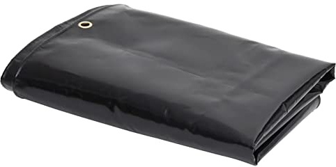 ARKEM Telone 650 g/m² 6x8 m Nero,Telone Impermeabile,Telo in Tessuto e Protettivo, telone Rinforzato occhiellato per Barche, Legno, Piscina, mobili da Giardino, Auto, antistrappo