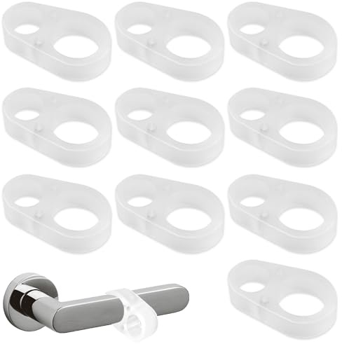 10 Stück Türstopper Klinke, O-Förmiger Türklinkenpuffer, Türgriff Stopper,Türklinken Stopper,Türgriff Schutz, Türklinken Stopper, Schutz Von Wänden und Möbeln, Ideal für Zuhause und Büro
