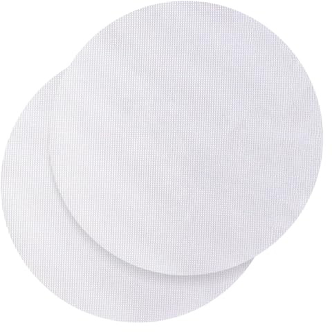 LKXHarleya 2PCS Reusable Non-Stick Round Bamboo Steamer Liner Pad, 25cm Silicone Steamer Mat for Home Kitchen Cooking, White