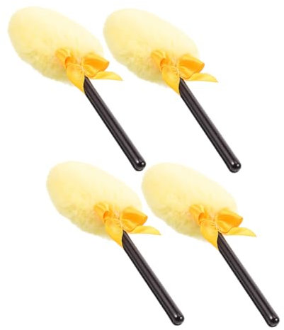 Ipetboom 4stücke Puderquaste Mit Griff Zum Auftragen Von Gesichtspuder Und Körperpuder Weiche Puderquaste Für Gleichmäßiges Auftragen Von Make-up Und Puderprodukten Groß Für Empfindliche Ha