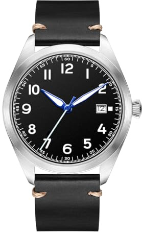 Boyarca Pilotenuhr Herren Flieger Armbanduhr Japan Automatikwerk Mechanische Uhren Edelstahlgehäuse Flieger Uhren mit Leuchtend Wasserdicht
