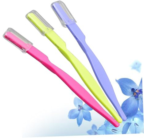 Vaguelly 3pezzi Rasoio Per Sopracciglia in Acciaio Inossidabile Rifinitore Portatile Per Sopracciglia Kit Strumenti Per Modellatore Per Strumento Per