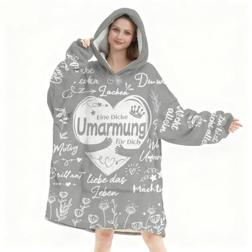 Aellowet Geschenke für Beste Freundin, Umarmung Decke mit ärmeln Geschenke für Freundin Frauen Schwester Kollegin und Mutter zum Weihnachten Geburtstag, Geschenk Beste Freundin Geburtstag