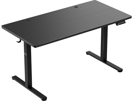 MARK ADLER Leader 7.3 Elektrisch höhenverstellbarer Schreibtisch – Schwarz | komfortabler Wechsel zwischen Sitzen und Stehen - ruhiges Arbeiten - LED Panel - mehr Ordnung und Fokus im Home Office