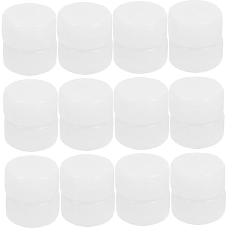 SOPOTUTU 50 Pièces Boîte Hochet en Plastique Blanc pour Bébé, Accessoires Bruyants pour Développer la Coordination Main-œil et Apaiser Bébé Lit ou Porte-bébé