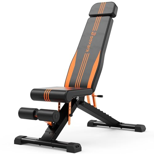 400KG klappbare Hantelbank, 183cm Verstellbar Training Fitness Bank für Ganzkörper-Workout, Multifunktion Trainingsbank Schrägbank für zu Hause oder im Fitnessstudio