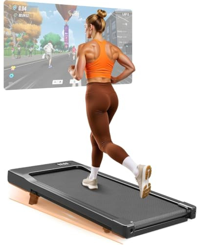MJWW Walking Pad Treadmill with 6% Incline, Foldable Under Desk Treadmills