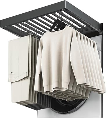 Osynlig Tvättmaskinstorkställning, Utdragbar Byxställning Med 6-24 Stänger, Utdragbar Ställning Ovanför Tvättmaskin, For Sovrum, Tvättstuga(614-664mm)