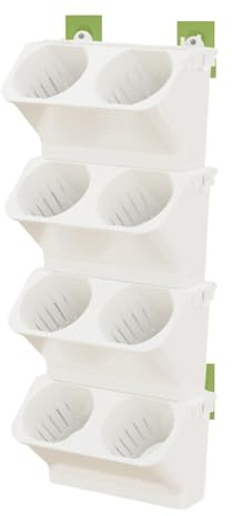 YIGZYCN Juego de 8 macetas multiusos para interiores y exteriores, con diseños de separación de agua para pudrición de raíces, suculentas, balcón, caja de plantas