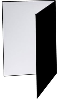 IDEANATEGRATE 1pezzi Cartonati Fotografici Riflettente Pannello Luce Bifacciale Bianco e Argento Pieghevole per Natura Morta Prodotti Cibi Foto Studio