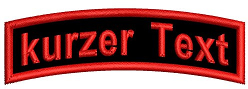 smartoutdoor Wunschtextaufnäher oberer Bogen B1 mit 1-zeiligem Text (8x2,5)