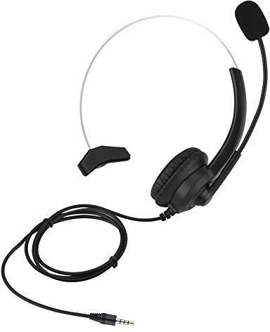 VBESTLIFE Noise Cancelling Call Center Headset,Komfortables Tragen Lossless Sound Telefon Headset für Computer, Telefon, Desktop Box, andere Geräte(3.5mm Stecker)